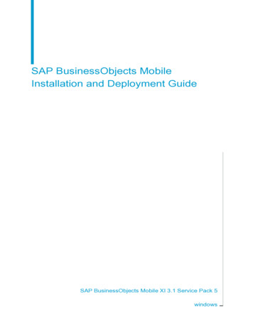 SAP BusinessObjects Mobile Installation And Deployment Guide