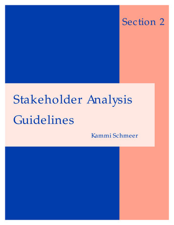 Stakeholder Analysis Guidelines