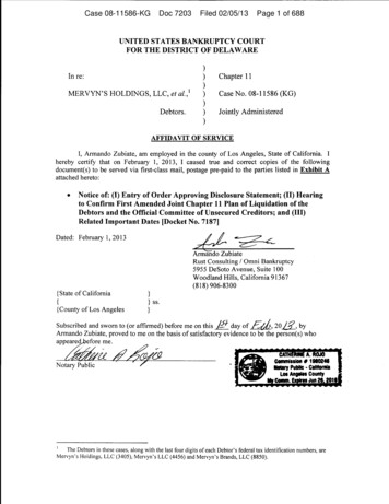Case 08-11586-KG Doc 7203 Filed 02/05/13 Page 1 Of 688
