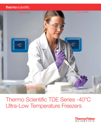 Thermo Scientific TDE Series -40 C Ultra-Low Temperature .