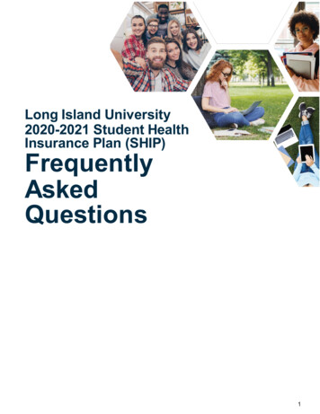 Long Island University 2020-2021 Student Health Insurance .