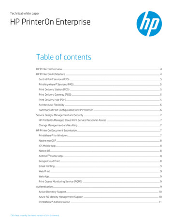 Technical White Paper HP PrinterOn Enterprise