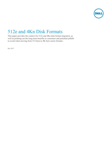 512e 4Kn Disk Formats Dec-11-2017