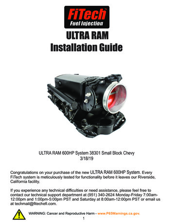 ULTRA RAM Installation Guide - Jegs 