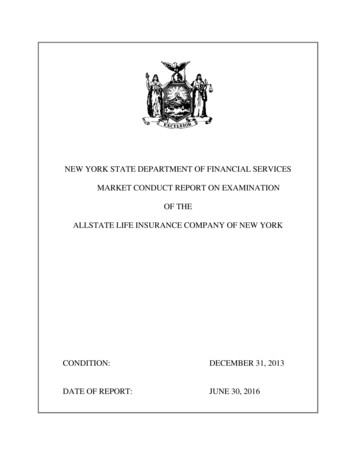 NEW YORK STATE DEPARTMENT OF FINANCIAL SERVICES 