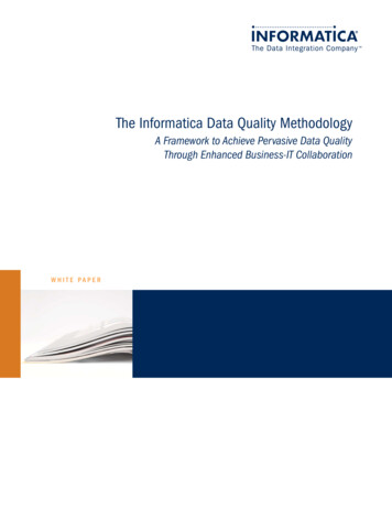 The Informatica Data Quality Methodology