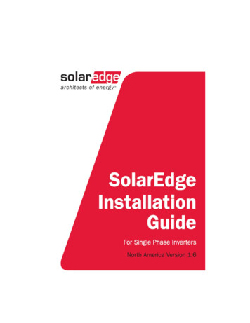 SolarEdge Installation Guide – MAN-01-00002-1