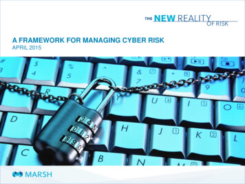 A Framework For Managing Cyber Risk - Marsh