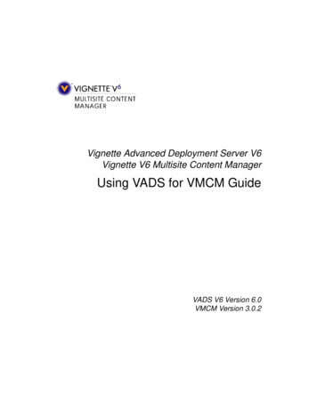 Vignette Advanced Deployment Server V6 Vignette V6 .
