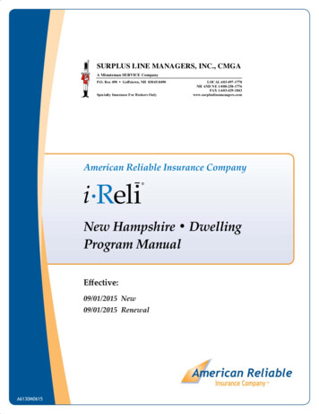 New Hampshire Dwelling Program Manual