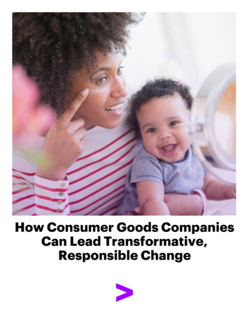 How Consumer Goods Companies Can Lead Transformative .