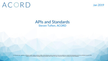 APIs And Standards