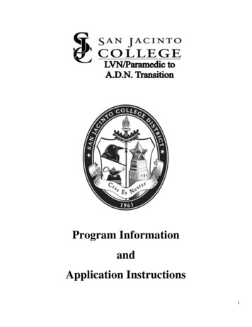 Program Information And Application Instructions