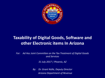 Taxability Of Digital Goods, Software And Other Electronic .