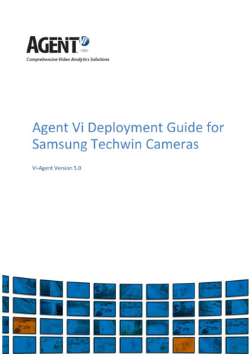 Agent Vi Deployment Guide For Samsung Techwin Cameras