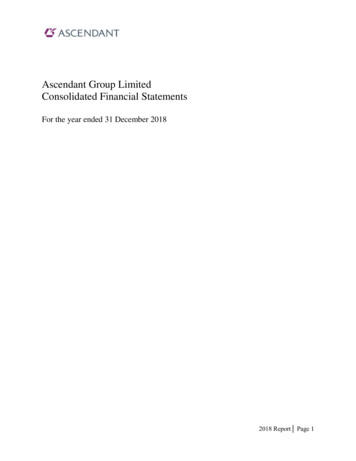 Ascendant Group Limited Consolidated Financial Statements
