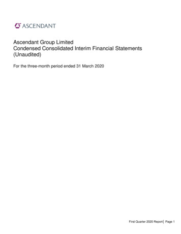 Ascendant Group Limited Condensed Consolidated Interim .