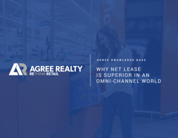 WHY NET LEASE IS SUPERIOR IN AN OMNI-CHANNEL WORLD
