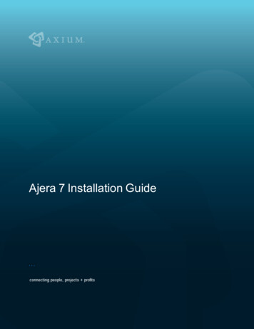 Ajera 7 Installation Guide - Ajera Learning Center Login .