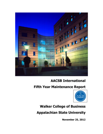 AACSB International Fifth Year Maintenance Report Walker .