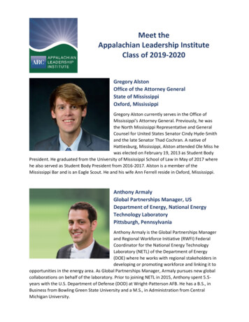 Meet The Appalachian Leadership Institute Class Of 2019-2020