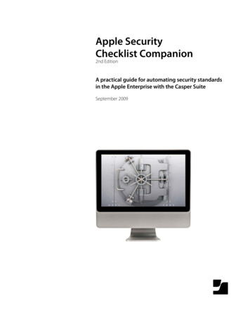 Apple Security Checklist Companion - Itsecurity.uiowa.edu