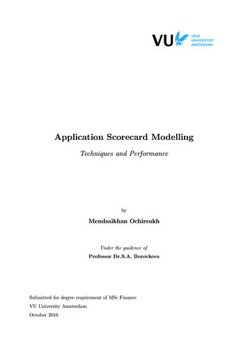 Application Scorecard Modelling - ResearchGate