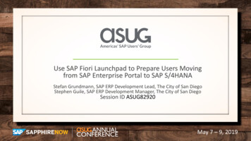 Use SAP Fiori Launchpad To Prepare Users Moving From SAP .