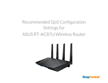 Recommended QoS Configuration Settings For ASUS RT 