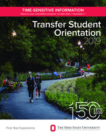 Reserve Your Orientation Program . - Ohio State University