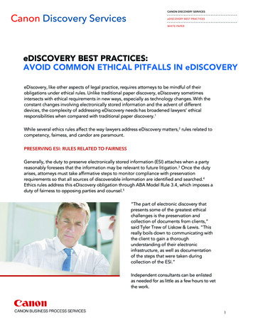 EDISCOVERY BEST PRACTICES: AVOID COMMON ETHICAL 