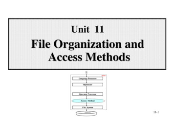 File Organization And Access Methods