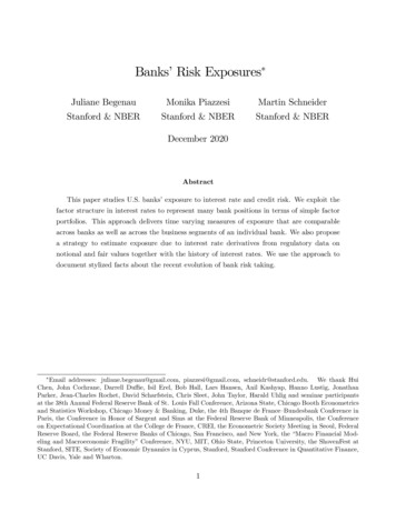 Banks’ Risk Exposures