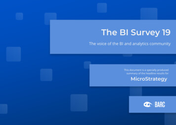 The BI Survey 19 - MicroStrategy