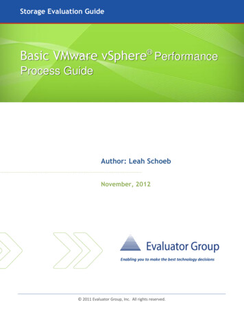 Basic VMware VSphere Performance Guide