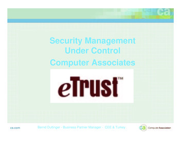 Security Management Under Control Computer Associates