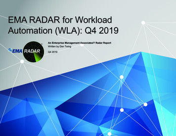 EMA RADAR For Workload Automation (WLA): Q4 2019