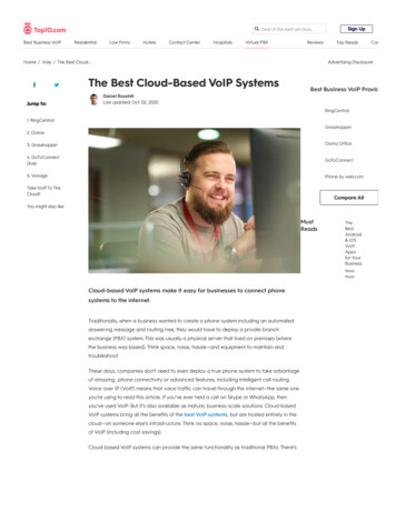 The Be St Cloud-Based VoIP Systems