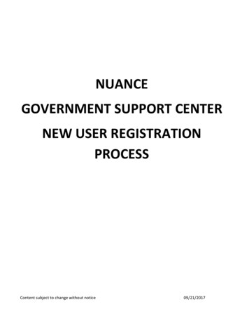 New User Registration Document DDW - Nuance