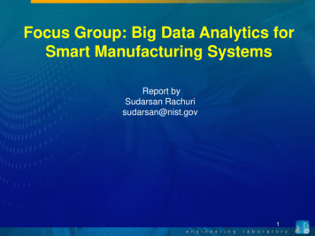 Focus Group: Big Data Analytics For Smart Manufacturing .