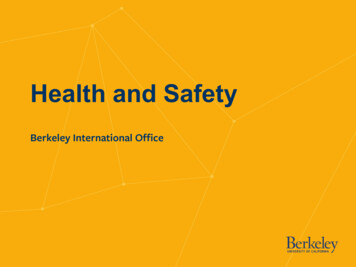 Health And Safety - University Of California, Berkeley