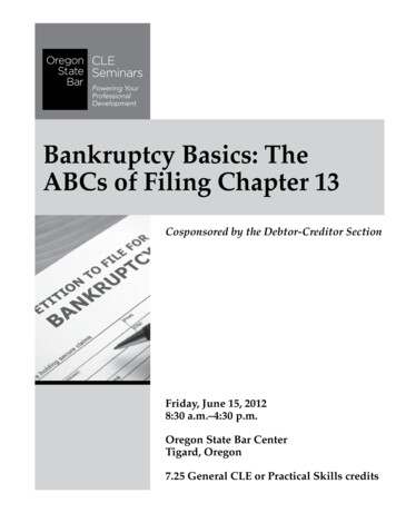 Bankruptcy Basics: The ABCs Of Filing Chapter 13