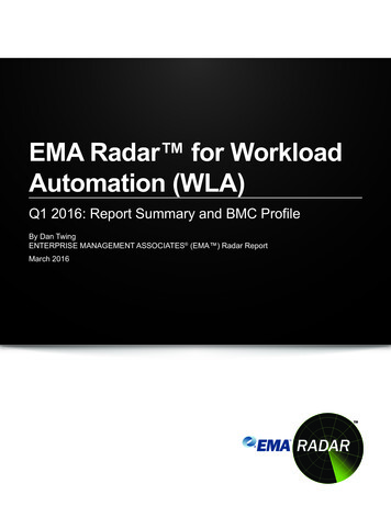 EMA Radar For Workload Automation (WLA)