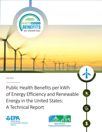 Public Health Benefits Per KWh Of Energy Efficiency And .