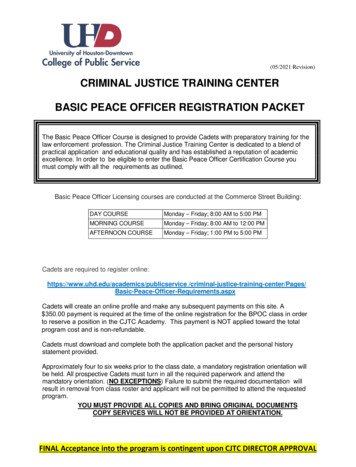 Basic Peace Officer Information Packet (BPOC)