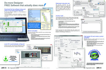 Do-more Designer: Optimized Instruction Set FREE Software .