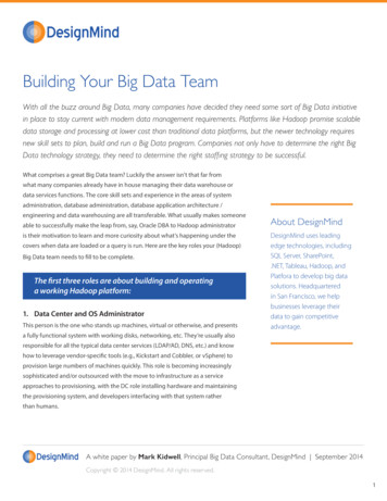 Building Your Big Data Team - Big Data And Business .