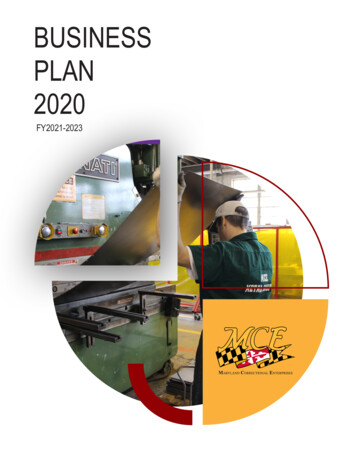 BUSINESS PLAN 2020 - Maryland