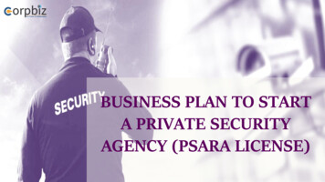 Business Plan To Start A Private Security Agency (Psara .