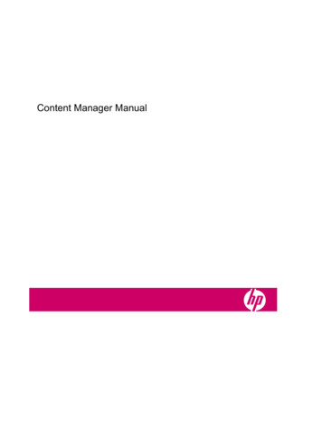 Content Manager Manual - H10032.www1.hp 